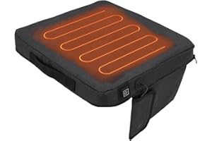 ariarly Portable Heated Seat Cushion Memory Foam, Designed with Handle, Back Buckle, USB Interface, for Stadium, Outdoor, Cam