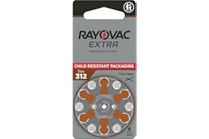 Rayovac Extra Advanced Hearing Aid Batteries Size 312 (120 Batteries) + Keychain