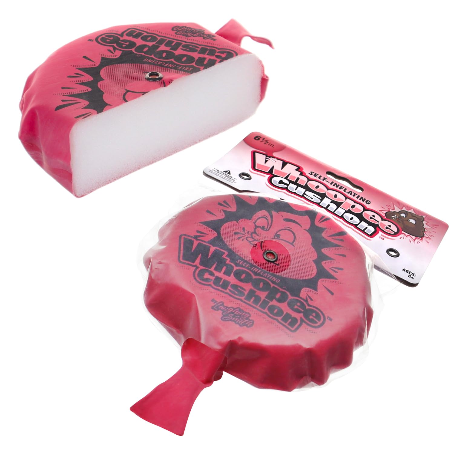 Photo 1 of Laughing Smith 6" Self-Inflating Whoopie Cushion Fun Prank Toy for Kids, Ideal Party Favor and Birthday Bag Stuffer, Hilarious Fart Sound Cushion for Boys and Girls Whoopee Woopie Self Inflating