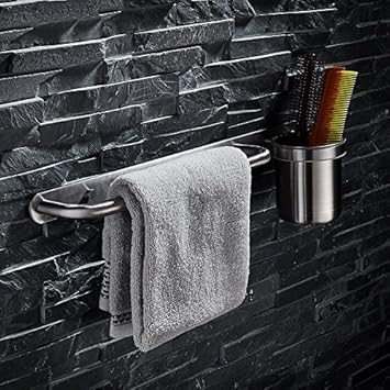 Barra de toalla de acero inoxidable 304 Dibujo baño WC ...
