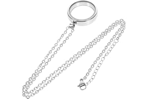 jojofuny Clear Glass Floating Locket Pendant with Chain Stainless Steel Memory Keepsake Holder for Women DIY Custom Photo Hol