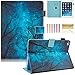 Dteck iPad 9.7 Inch 2018 2017/iPad Air 2/iPad Air Case - Multi-Angle Folio Stand Cover with Auto Sleep/Wake Function Wallet Protective Case for Apple iPad 9.7 2017/2018, iPad Air 1 2,Mysterious Forest