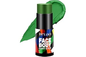 LA CATRINA DE'LANCI Green Face Paint Stick, Full-coverage Sports Face Body Paint Foundation Makeup, Professional Halloween Zombie Vampire Cosplay Costume Parties Special Effects SFX Eye Black Stick