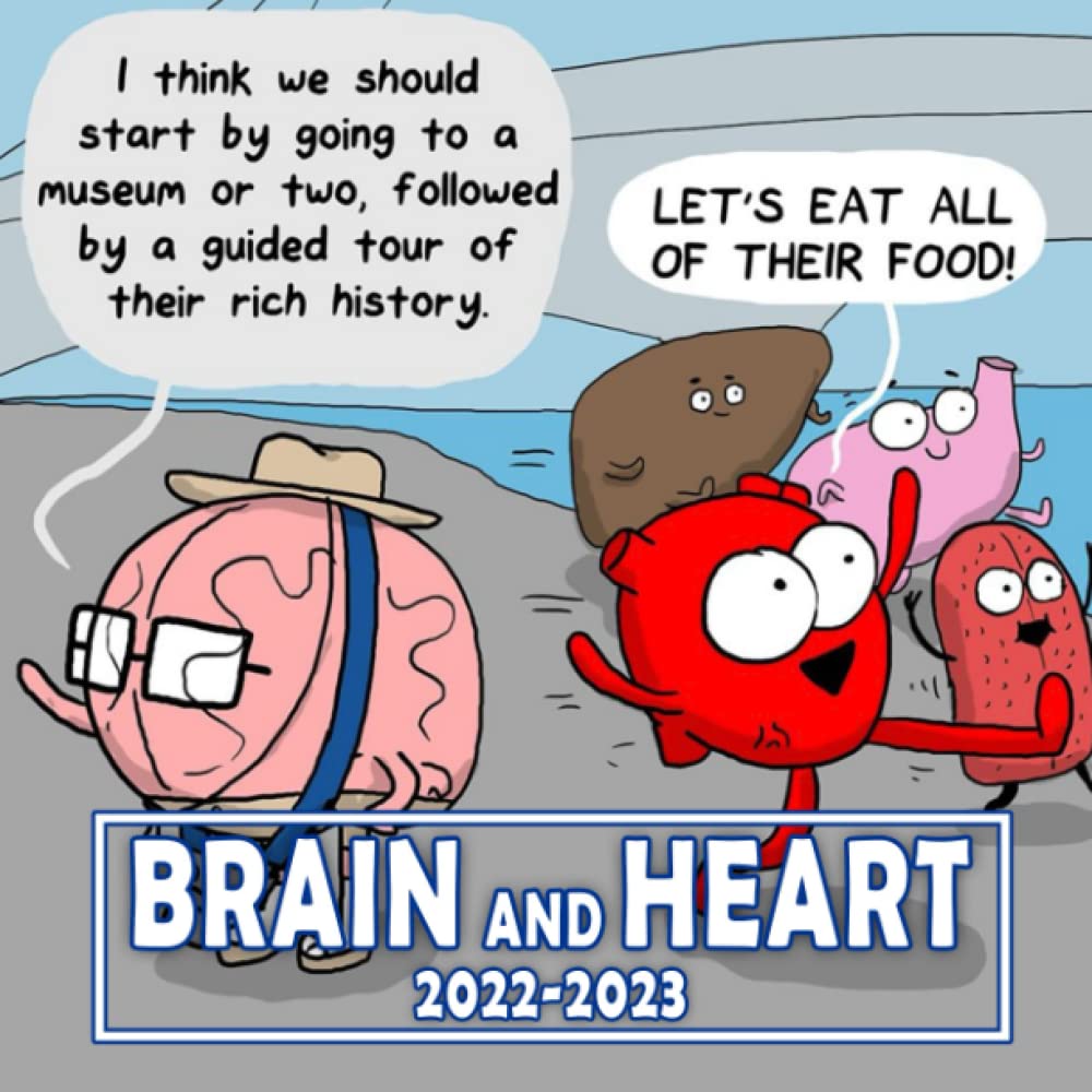 Calendrier 2023 Fun Brain And Heaɾt 2022 Calendar: Funny Comic Gift Idea White Elephant Present  2022-2023 Monthly Planner To Welcome A New Year With Inspirational Things  |Kalendar Calendario Calendrier: Rossi, Emil: 9798789268667: Amazon.com:  Books
