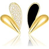 14K Gold Plated Cubic Zirconia Stud Earrings for Women Jewelry