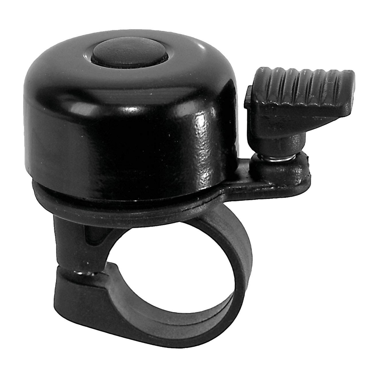 M-Wave Unisex Adult MB Mini Aluminium Bicycle Bell with Metric Screw Black 35mm