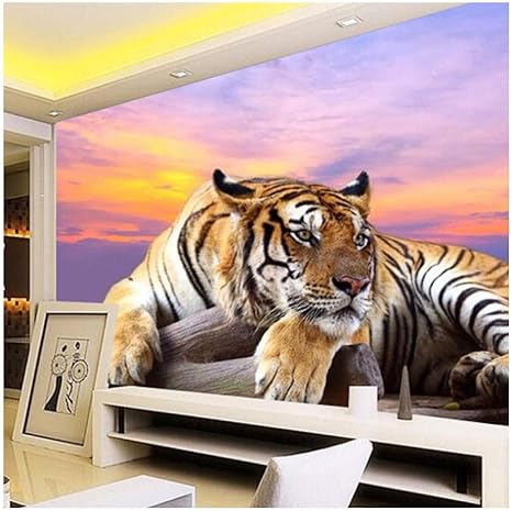 Amazon 虎の壁画 リビングルームのための3d壁画の壁紙ウォールアートの装飾のポスター250 Cm W X 175 Cm H 壁紙