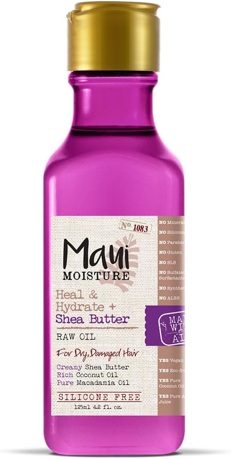 Maui MoistureShea Butter Raw Oil 4.2 Ounce (Heal & Hydrate) (125ml)