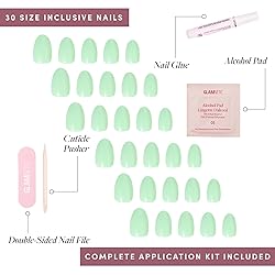 Glamnetic Press On Nails - Mint Green | Solid