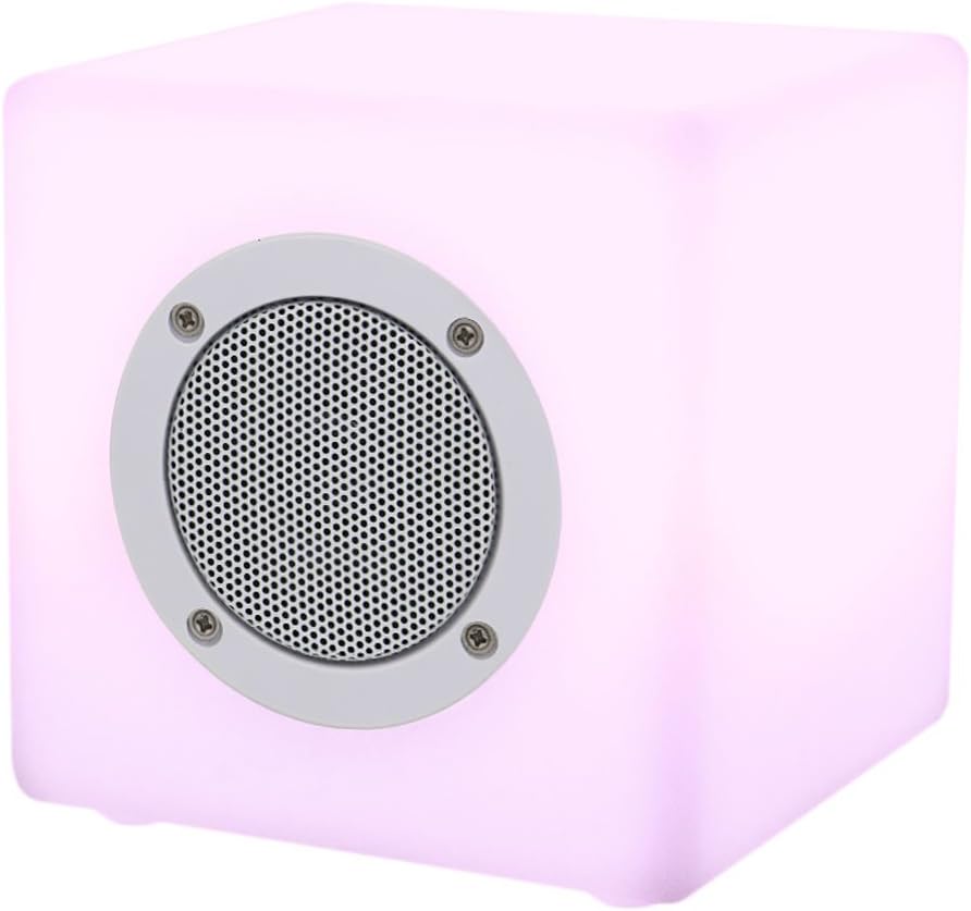 Bluetooth Speaker lamp 15cm Color Cube LED Table lamp 16 RGB Colour Rechargeable Battery Remote Control Night Light Color Changing Lamp for Party