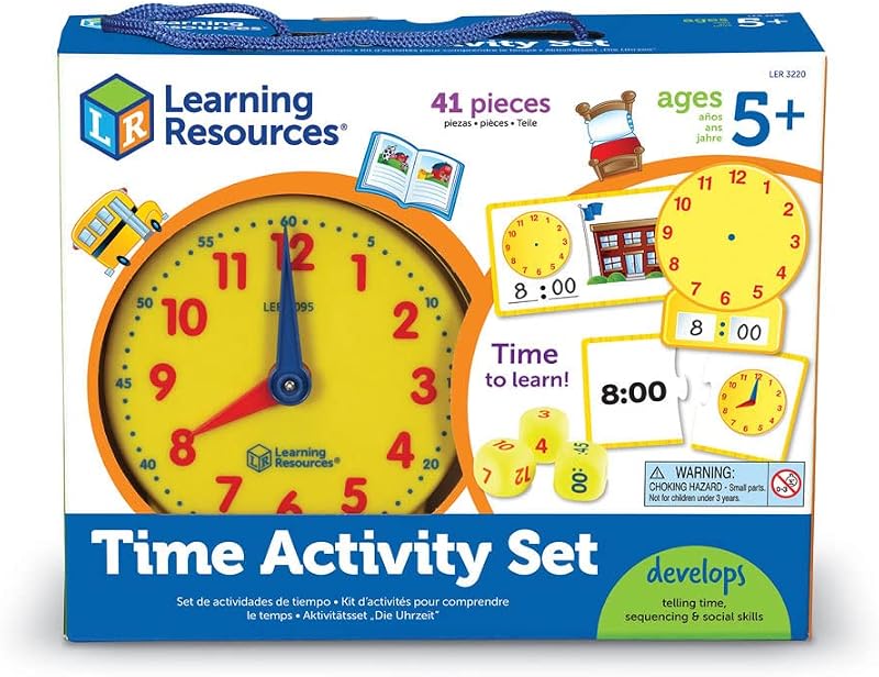 Horloge Éducative Enfant – Kit Lecture de l’Heure Analogique et Numérique – Jeu Montessori 5 Ans+ – Ressources Maternelle & Primaire