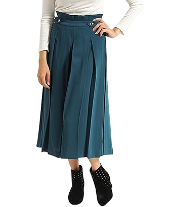 Amazon リリーブラウン タックガウチョパンツ 0サイズ グリーン