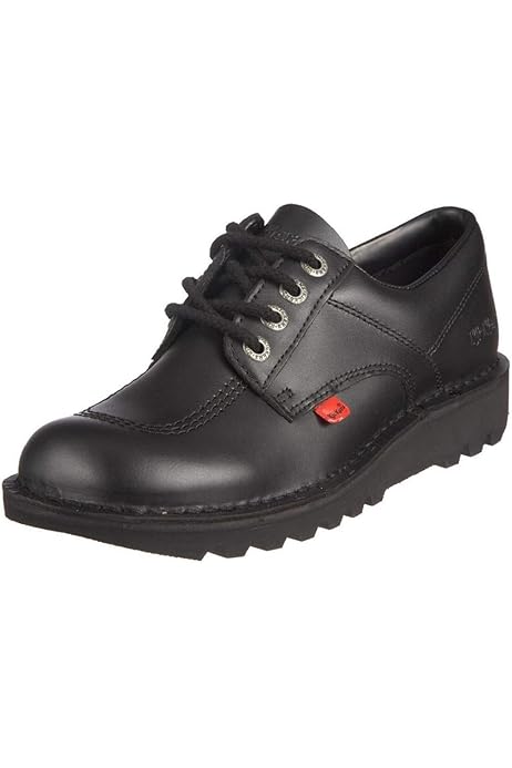 kickers black leather shoes