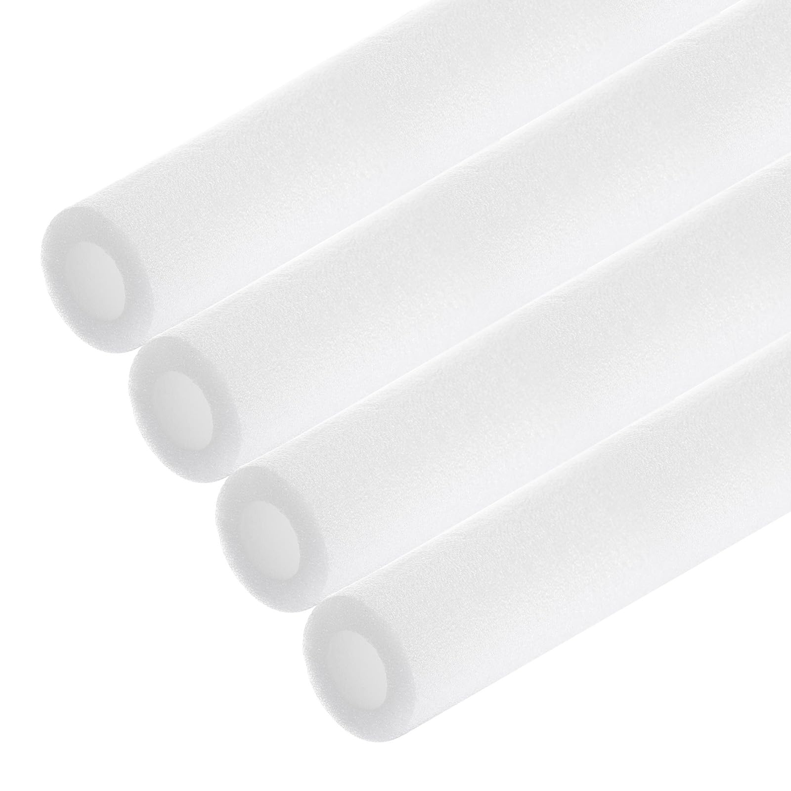 Rebower 4pcs Pipe Insulation Foam Tube 25x45mm 3ft Heat Preservation Foam Pipe [for Copper Water Pipe Freeze Protection] - White