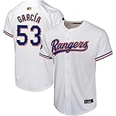 Adolis Garcia Texas Rangers #53 MLB Baseball Kids Youth 4-20 White 2023 World Series Player Jersey