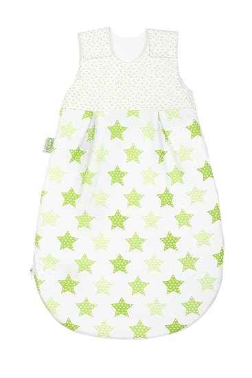 Odenwälder Babynest Jersey-Schlafsack Basic 1425 Gr. 90 cm Sterne limette