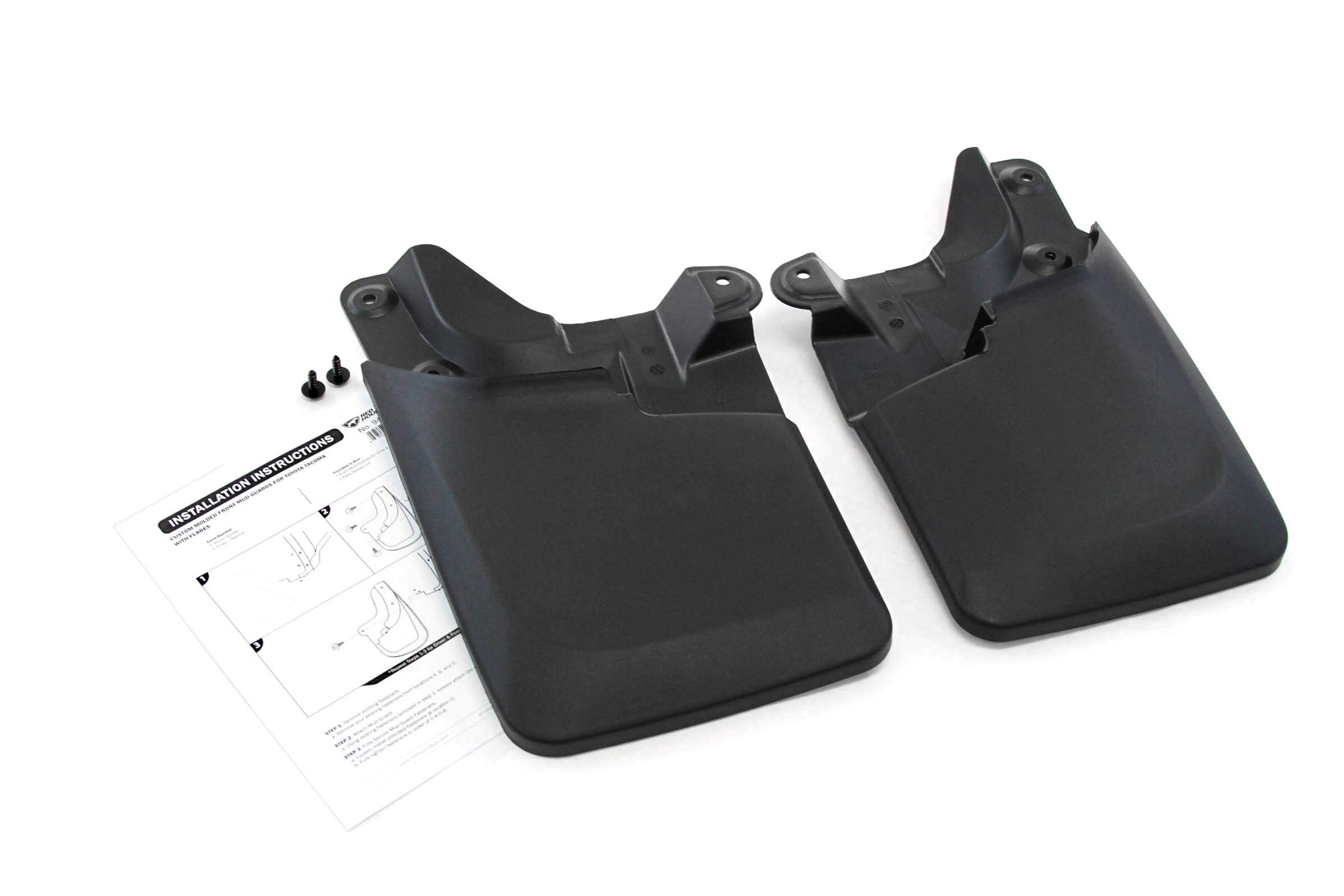 Red Hound Auto Premium Heavy Duty Molded 2016-2018 Compatible with Toyota Tacoma Mud Flaps Guards Front & Rear 4pc Set (with OEM Fender Flares ONLY)