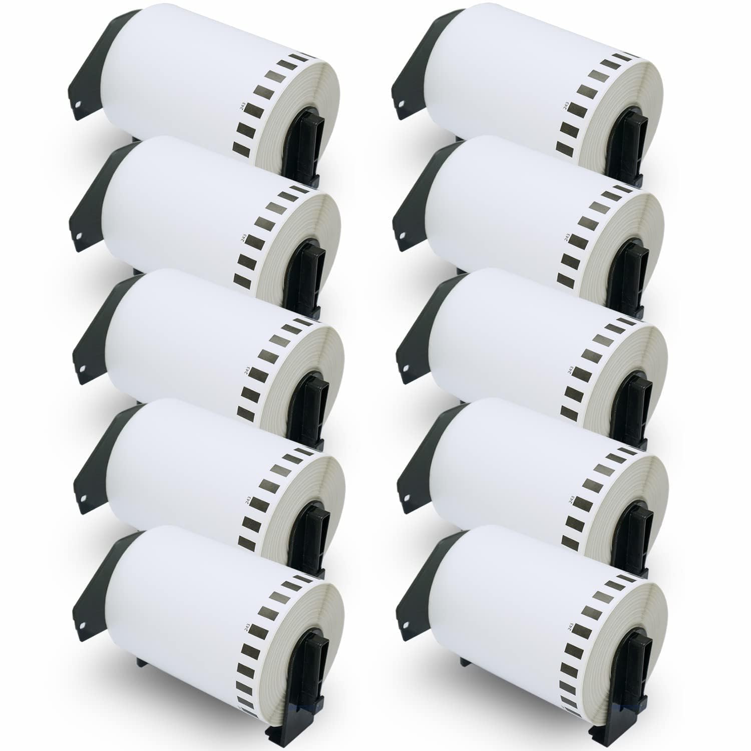 BETCKEY - 10 Rolls DK-22243 Labels, 102mm x 30.48m, 10 Continuous Shipping Labels Compatible with Brother QL Label Printers