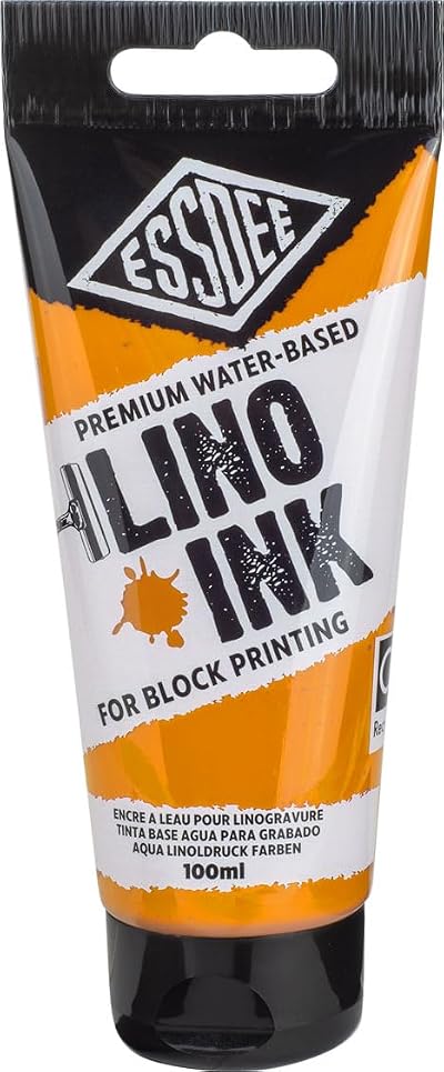 Essdee Block Printing Ink Orange 100ml - Water Based UK Made