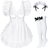 TOKYO REVENGERS Adjustable Retro Ruffle Maid Costume Apron Pockets With French headdress Socks set