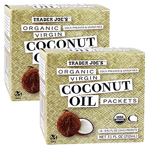 Trader Joe's Organic Coconut Oil Packets, 2Pack (28 packets) Virgin