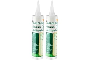 Threlaco 2 Tubes Turf Glue for Artificial Grass 10 oz Artificial Turf Tape Grass Paint Concentrate Glue Carpet Adhesive for Synthetic Surfaces(No Caulk Gun)