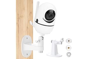 CAGUAN Adjustable Baby Monitor Mount for Hello Baby HB65/HB40/HB6550/HB6550pro/HB6339/HB66, ANMEATE SM935E, 360° Swivel+90°Tilt to Get Better View, Baby Camera Wall Mount Without Wall Damage