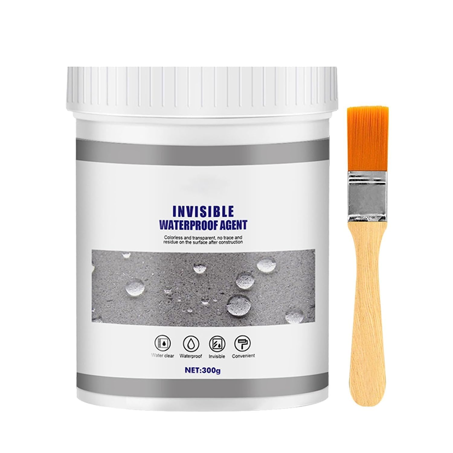 300g Invisible Waterproof Anti-Leaking Sealant Agent, Transparent Waterproof Coating Insulation Sealant, Coating Tile Trapping Repair Wall Mending Agent for Home Roof Bathroom