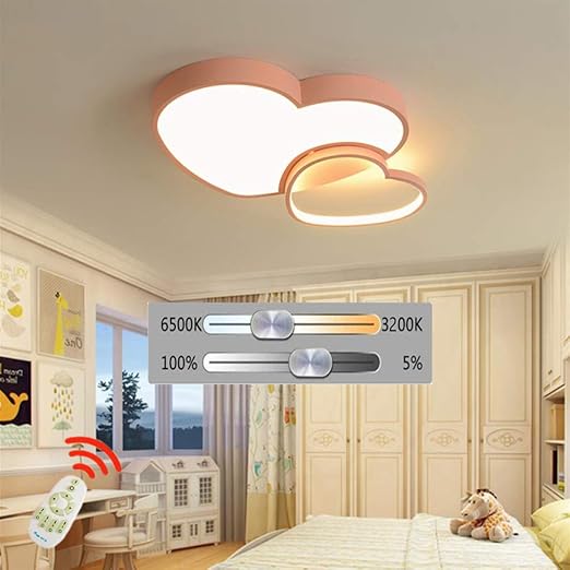 WJLL Herzförmige Deckenleuchten für Kinderzimmer, Moderne