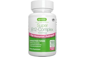 IGENNUS HEALTHCARE NUTRITION Igennus Sublingual Vitamin B12 Complex 1000mcg, Methylated Methylcobalamin, Adenosylcobalamin & Hydroxocobalamin, High Absorption & Clean, 180 Servings, Sugar-Free & Vegan