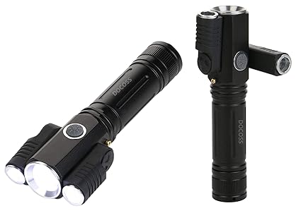 Buy Docoss Movable Metal 3 Led Torch 3 Mode Waterproof Torch Light Laser High Power Emergency Bright Torch Focus Travel Camping Torch Flashlight Emergency Lights Online At Low Prices In India Amazon In