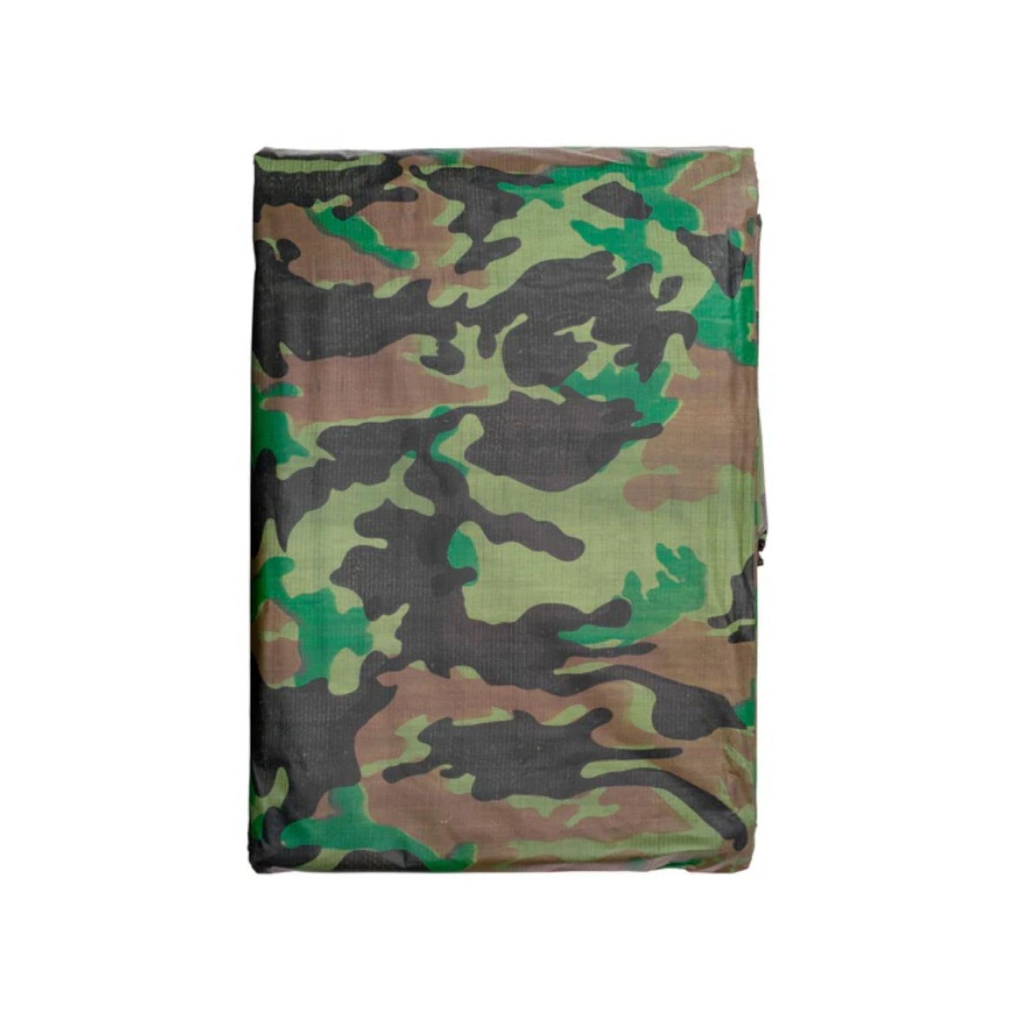 3x4m Camouflage Tarpaulin - 90gsm Heavy Duty Tarp Sheet Cover - 9.84ft x 13.12ft Waterproof Multi-Use Sheet with Eyelets for Garden, Caravan, Camping, Ground Cover……