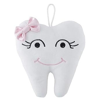 Amazon Com Stephan Baby Plush Tooth Shaped Fairy Pillow White