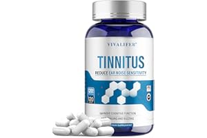 DQQI Tinnitus Relief for Ringing Ears - 120 Capsules Supply of Hearing Support Supplements - Eases Ear Discomfort & Reduces Tinnitus Symptoms
