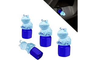 I3DIDEA Glow in The Dark Tire Valve Caps-4 Pieces Cute Animal Auto Exterior Accessories for Men/Women, Fun Tire Accessories U
