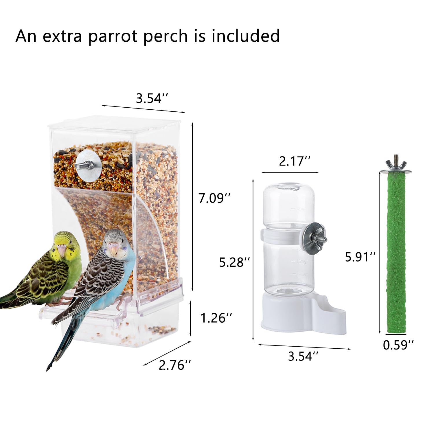 Picture Idea: Mua Ibwell Set Of 3 Automatic Bird Cage Feeders And