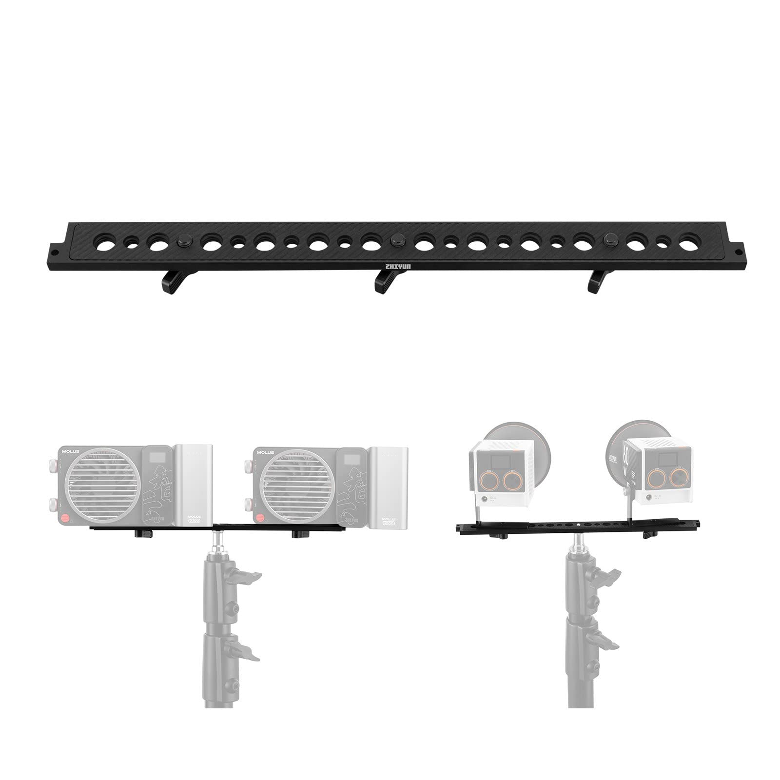 Zhiyun Video Light Bracket Extension Plate for Molus X100 Zhiyun Molus G60 COB Studio Light
