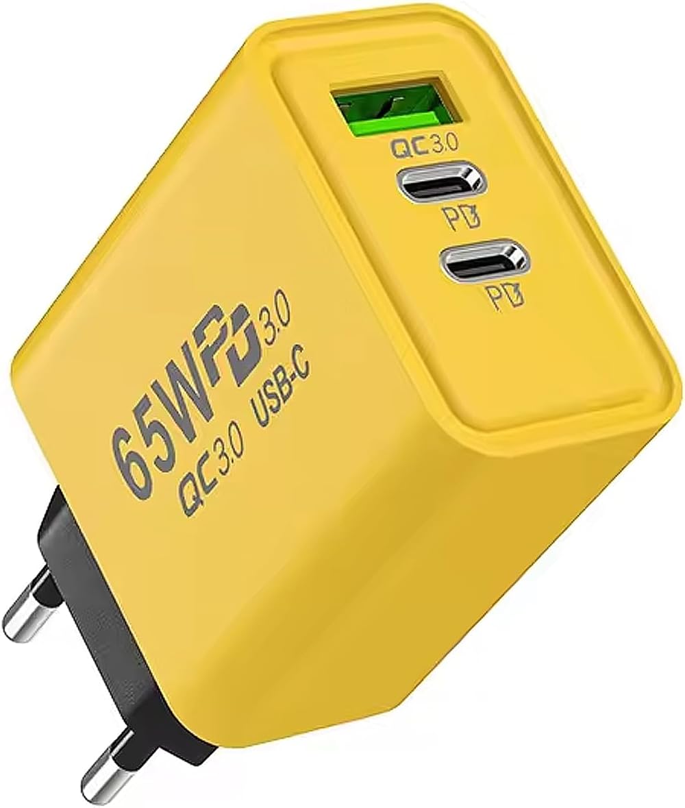 Pipestation EU 2 Pin to USB PD Plug Travel Adapter Charger 65W