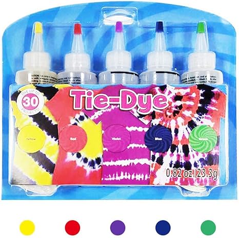 Amazon Co Jp 5色 絞り染め タイダイ染め タイダイキット 染色セット 綿 麻用 染め粉 布用 染色キット 色落ちしない 非毒性ネクタイ染料キット ホーム キッチン