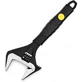YKFLEXT Thin Jaw Adjustable Wrench, 6&rdquo; Slim Jaw Wrench for HVAC Service | Mini Small Adjustable Wrenches with Wide Opening &amp; Deep Reach, Compact Tool for A/C Refrigeration Service Valves