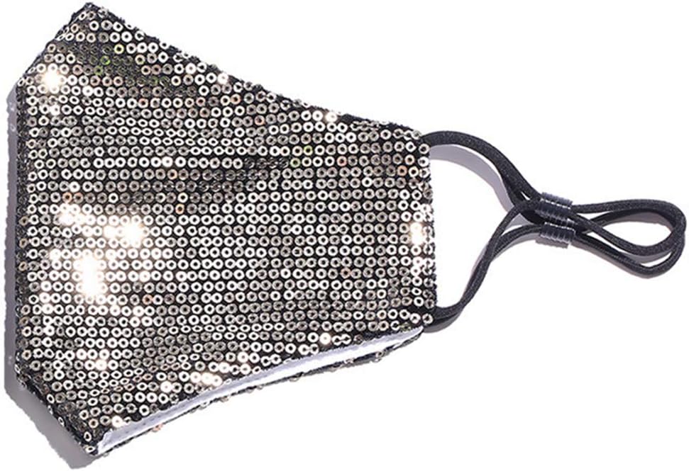 Fascigirl Mouth Cover Fashion Sequin Dustproof Breathable Face Mouth Mask Decoration Mouth Mask