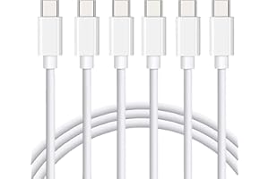 MITESBONY USB C to USB C Charger Cable 3Pack 6FT 60W Type C Fast Charging Cord Compatible with iPhone 15,MacBook Air/Pro,iPad Pro/Air,Samsung(White)