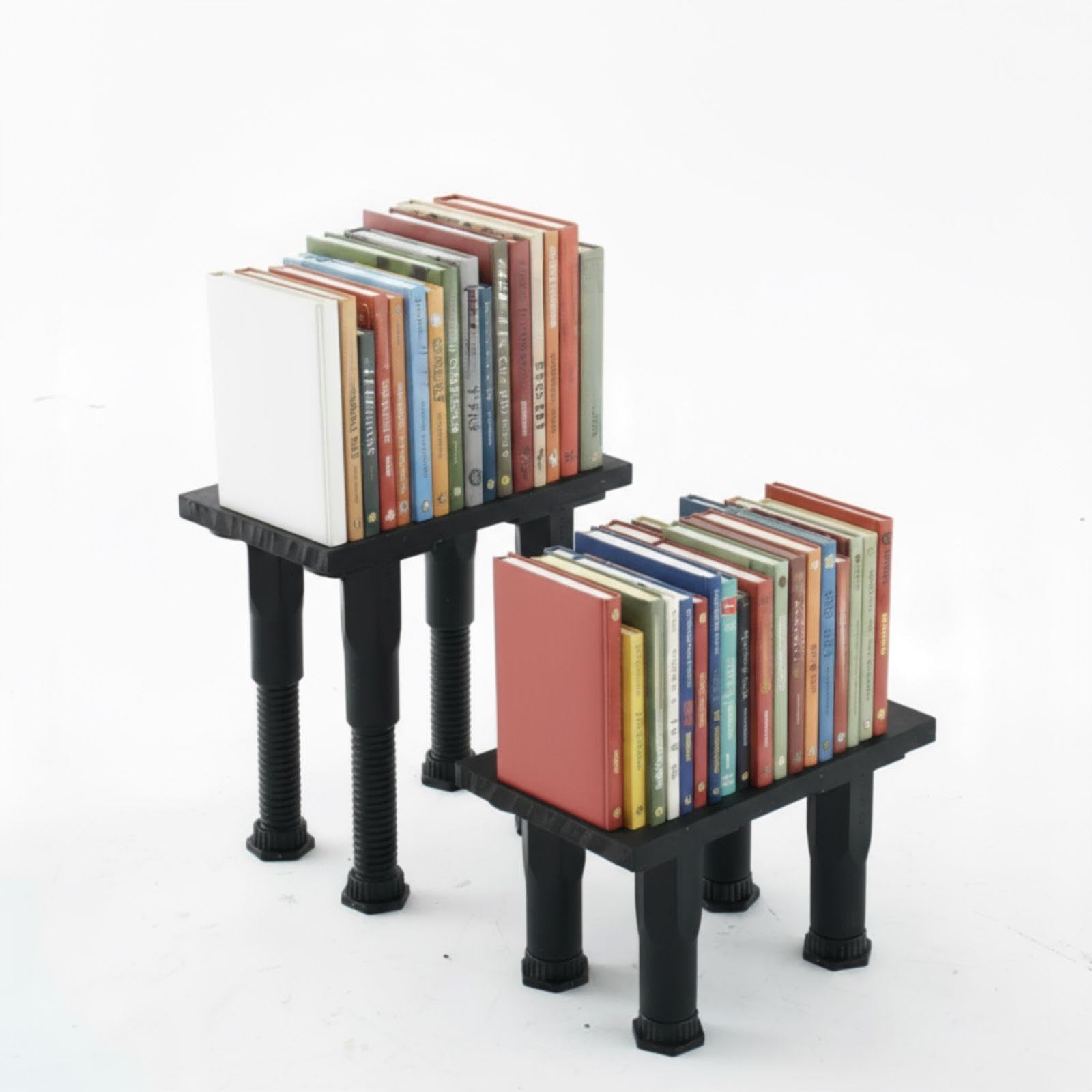 Photo 1 of (missing hardware) 2 Pcs Bookshelf Riser, Wooden Adjustable Shelf, Comics Bookshelf Riser for Book, Figures, Manga, Collectibles Tiered Display, Space Saving