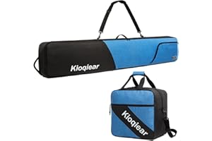 Kioqiear Padded Snowboard and Boot Bag Combo,Perfect for Snowboard Up to 165 cm and Boots Up to Size 13,Includes 1 Padded Snowboard Bag & 1 Padded Boot Bag.