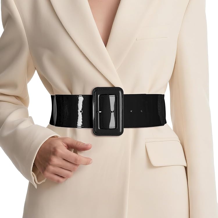 Fashion Women Plus Size Belts Casual Stretchy Metal Buckle Waistband Elastic Ladies Waist