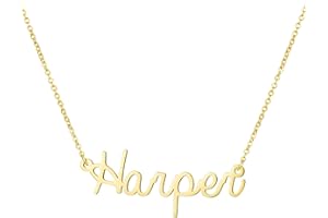 Yiyang Personalized Name Necklace 18K Gold Plated Stainless Steel pendant Jewelry Birthday Gift for Girls