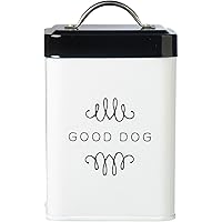 Amici Pet Treat Storage Canister - 36oz Metal Container With 'Good Dog' Design