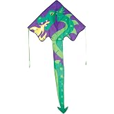 Premier Kites Large Easy Flyer Mythical Creatures Kite Complete Set &ndash;Easy to Fly Single Line Kite w/ 300 ft Flying Line Included, Durable Lightweight Design for Beach, Park &amp; Family Outdoor Activities