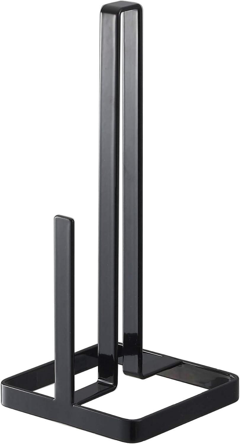 Yamazaki Tower Kitchen Paper Holder Portarrollos, Acero, Negro