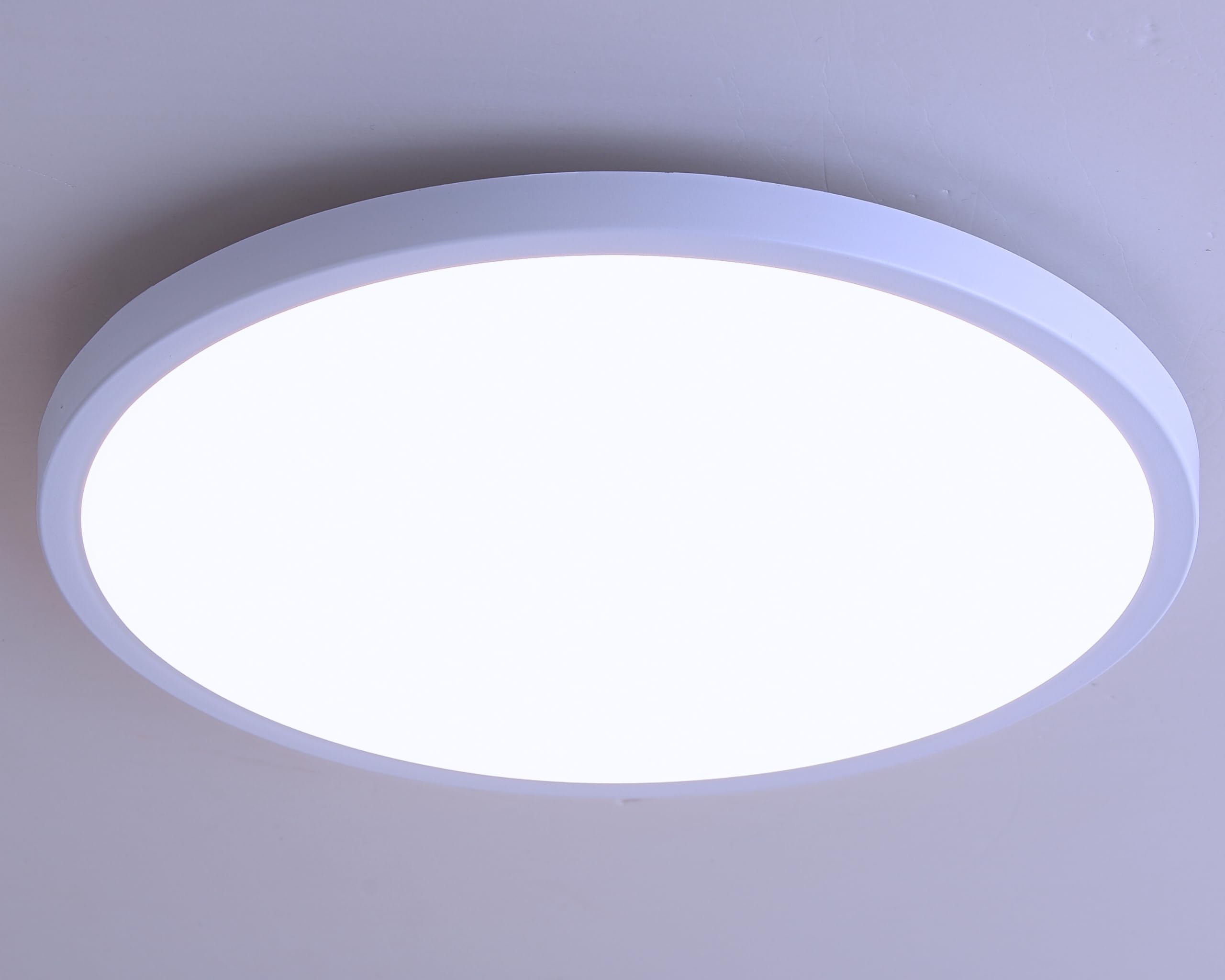 ONEGlobal MASLED 24W-2160lm LED Ceiling Light Bathroom | 23cm, 6000K Cool White, 150W Equivalent | Ideal for Bathroom, Kitchen, Bedroom, Entrance, Garage, Office | Size: 23cm x 2.2cm, 1 Pack